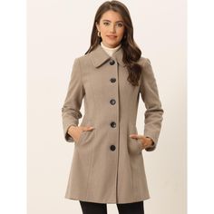 A perfectly polished layer for cooler days, this classic trench coat will keep you looking great and feeling comfortable. Truly a timeless piece that can be worn, loved, passed down - and never go out of style! Button front design allows for easy layering, while front slant pockets provide a spot to store your tiny essentials. Style it with a blouse and slacks for a look that's all business, or pair it with pumps and your favorite dress for a date night out. Elegant Single Breasted Outerwear For Everyday, Elegant Single-breasted Everyday Outerwear, Classic Winter Outerwear With Snap Buttons, Elegant Winter Outerwear For Everyday, Elegant Everyday Winter Outerwear, Elegant Button-up Outerwear For Everyday, Elegant Everyday Button-up Outerwear, Taupe Outerwear With Button Closure For Fall, Taupe Outerwear For Fall