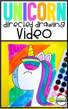 an art project with the words unicorn directed drawing video