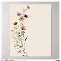 a painting of flowers on a white background with the words, beautiful flower power written below it