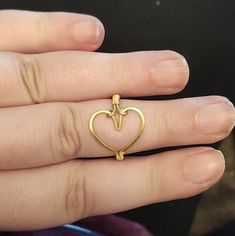 This brass wire-wrapped ring features a heart that is hammered for durability and shine. This ring can be made in any size, when purchasing, please attach a note/message saying what size you want.  Returns are accepted within 7 days. Buyer is responsible for return shipping costs, as well as damages if the item is not returned in its original condition. If you have questions or a problem with your order, you can message me here on Etsy or email me at: corvidcreationsshop@yahoo.com and we can sort it out. Gold Wire Ring, Wire Ring, Initial Ring, Wire Rings, Bracelet Ring, Wire Wrapped Rings, Wire Bracelet, Handmade Wire, Gold Wire