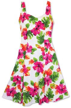 Summer's definitely in full bloom! hoopla white molokini hawaiian sundress Hawaiian Sundress, Aloha Dress, Island Dress, Beautiful White Dresses, Hawaii Outfits, Tropical Dress, Hawaiian Outfit, Floral Dresses Long, Hawaiian Dress