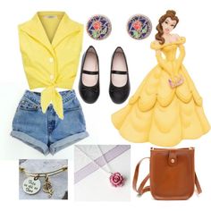 Belle Outfit Ideas, Beast Disneybound, Belle Inspired Outfits, Disney Princess Inspired Outfits, Disney Character Outfits, Disney Bound Outfits Casual, Belle Outfit, Cosplay Disney, Disney Trip Outfits