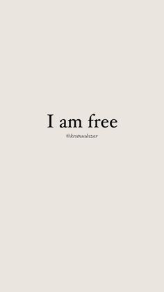 the words i am free are in black and white