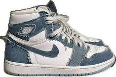 Jordan 1 High Denim, Jordan 1 High Og Denim, Gymnastics Shoes, Authentic Jordans, Black Nike Shoes, Top Sneakers Women, Adidas Spezial, Jordan 1 High Og, Sneakers Adidas