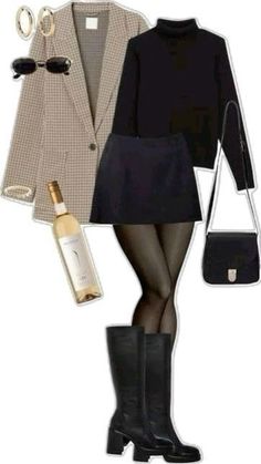 Vinter Mode Outfits, Looks Black, Mode Inspo, Crochet Bags, 가을 패션, Autumn Outfit, Outfit Inspo Fall, Business Casual Outfits