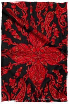 . Refashion Clothes, Rococo, Flower Pattern, Flower Patterns, Shawl, Paisley, Hunting, Black And Red, Paris