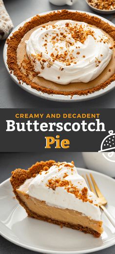 a slice of creamy and decadent butterscotch pie