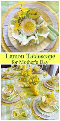 lemon tablescape for mother's day