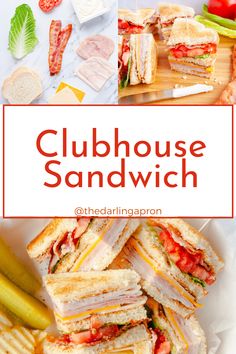 Various pictures of clubhouse sandwich and ingredients Sandwich Meals, Clubhouse Sandwich, Awesome Sandwiches, Sandwich Club, Classic Blt Sandwich, Club Sandwiches, Yummy Sandwiches, Amazing Meals, Turkey Ham