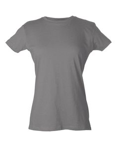 Ladies' Fine Jersey Tee - HEATHER GREY - M | Tultex Women's Fine Jersey Top in Heather Grey Size Medium | Cotton Kentucky Sweatshirt, Rose T Shirt, Collared Sweatshirt, Top Shirt Women, Tour Shirt, Jersey Top, Jersey Tee, Women T Shirt, Graphic Tee Shirts