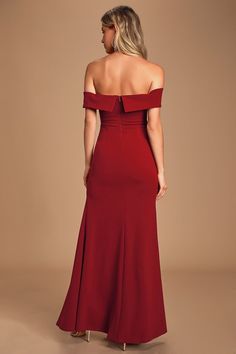 Off-shoulder Evening Dress, Chic Red Off-shoulder Evening Dress, Off-shoulder Maxi Dress For Bridesmaids, Red Off-shoulder Maxi Dress For Date Night, Off-shoulder Maxi Dress For Gala, Off-shoulder Maxi Dress For Prom, Off-shoulder Bridesmaid Maxi Dress, Red Off-shoulder Maxi Dress For Evening, Elegant Red Off-shoulder Maxi Dress