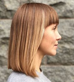 Long Bob with Bangs for Straight Hair Bob Fringe, Womens Bob Hairstyles, Long Bob With Bangs, Bangs Ideas, Medium Length Bobs, Trendy Bob Hairstyles, Choppy Bob Haircuts, Hair Adviser, Bob Hairstyles For Thick