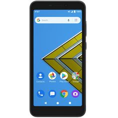 the google pixel smartphone is shown with icons on its screen and an image of a building