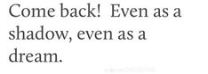 the words come back even as a shadow, even as a dream written in black ink