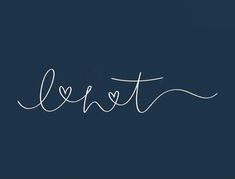 the word lett written in cursive writing on a dark blue background