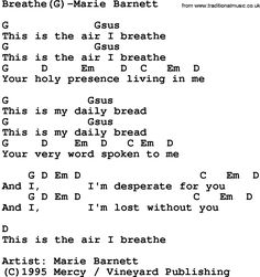 an old song that is written in black and white with the words, this is the air breathe