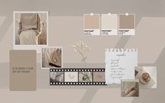 the color scheme is neutral and beige, with some pictures on it to show what's inside