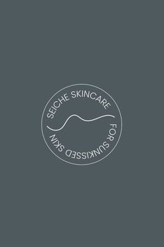 the skin care logo on a dark background