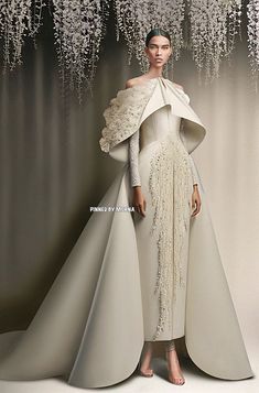 Saiid Kobeisy - Lebanon Wedding Dress Overskirt, Wedding Dress Aesthetic, Winter Wedding Gowns, Money Dress, Saiid Kobeisy, Dreamy Wedding Dress, Long Train Wedding Dress, Fancy Wedding Dresses, Womens Wedding Dresses