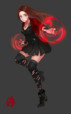 Bakugo X Reader, Character Info, W.i.t.c.h Fanart, Adveture Time, Marvel Drawings, Scarlet Witch Marvel, Scarlett Witch, Marvel Fan Art, Marvel Girls