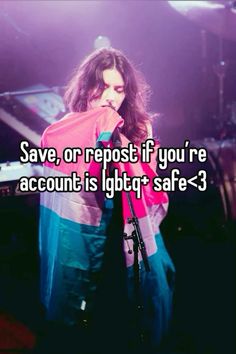 a woman holding a microphone with the words save or repost if you're account is