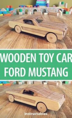 Pallet wood deck chair Wooden Toys Diy, Wooden Toy Trucks, Mustang Car, Wooden Toy Cars, Wood Toys Plans, Making Wooden Toys, Wooden Toys Plans, Woodworking Toys, Woodworking For Kids