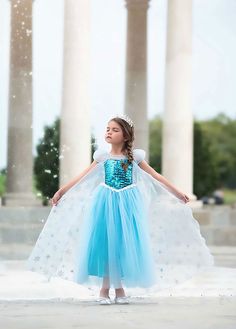 FLASH SALE ICE QUEEN COSTUME Ice Queen Dress, Ice Queen Costume, Pink Princess Dress, Girls Fall Dresses, Ice Dresses, Elsa Dress, Princess Dress Up, Queen Costume, First Communion Dresses