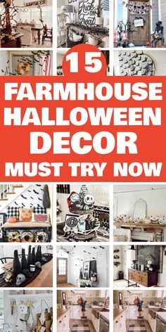 15 farmhouse Halloween decor ideas must try now. Realistic Halloween Decor, Halloween Lights Diy, Halloween Yard Decorations Diy, Farmhouse Halloween Decor, Halloween Signs Diy, Spooky Halloween Crafts, Halloween Front Door Decorations, Rustic Halloween Decor, Simple Diy Projects