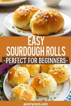 easy sourdough rolls are perfect for beginners to make, and they're ready