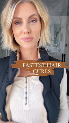 Jocelyn McClellan | FAST HAIR CURLS! 6 curls total using a flat iron of your choice! What do ya think? #shorthairstyle #shorthairwaves #loosecurls... | Instagram Loose Waves Short Hair, Loose Curls Short Hair, Flat Iron Curls Short Hair, Flat Iron Short Hair, Curled Bob Hairstyle, Jocelyn Mcclellan, Updos Homecoming, Quick Curls