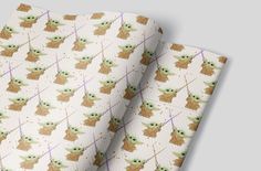 the baby yoda star wars wrapping paper