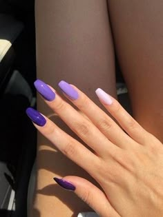 Stars Nails, Nails Purple, Simple Acrylic Nails, Her Nails, Nail Tattoo, Acrylic Nails Coffin Short, Summer Acrylic Nails, Short Acrylic Nails Designs