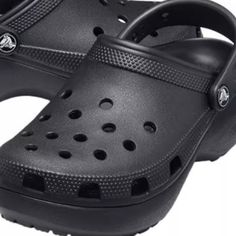 Crocs Women's Classic Bae Platform Clog Sz 8 Nwt Classic Black Synthetic Clogs, Bae Clogs, Crocs Bae, Crocs Platform Clog, Crocs With Jibbitz, Croc Platforms, Crocs Platform, Platform Crocs, Patchwork Boots