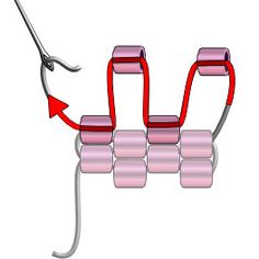 an image of the structure of a cell phone with wires attached to it and a red arrow pointing up