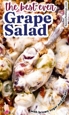 the best ever grape salad with brown sugar