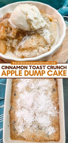 This Cinnamon Toast Crunch Apple Dump Cake is made with vanilla cake mix, canned apple pie filling, and cereal! This easy apple recipe makes the best Thanksgiving dessert recipe or dinner party idea! Save this pin. 12 Tomatoes Cinnamon Apple Cake, Cinnamon Toast Crunch Apple Pie, Dump Cake With Cinnamon Rolls, Cinnamon Toast Crunch Apple Dump Cake, Canned Apple Pie, Best Apple Desserts, Easy Impressive Dessert, Apple Dump Cake, Crunch Recipe