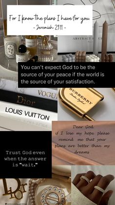 a collage of photos with words and pictures on the bottom, including an advertisement for louis vuitton