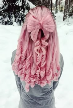 Pink Blonde Hair, Full Lace Front Wigs, Bow Hairstyle, Pink Wig, Hair Color Purple, Lace Hair, Unique Hairstyles, Cool Hair