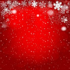 a red background with white snowflakes on it