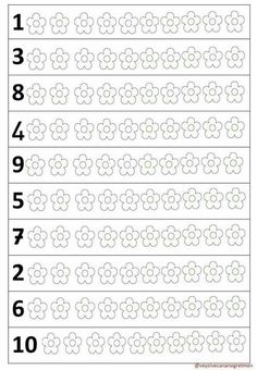 the number ten worksheet for numbers 1 to 10