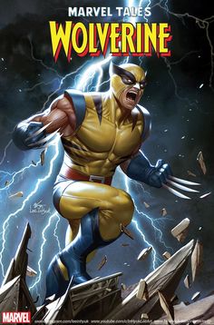 the cover to wolverine's wolverine comic book, with an image of wolverine running through lightning