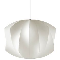 a white light hanging from a ceiling fixture