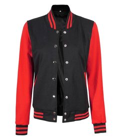 Black and Red Letterman Jacket
Staying warm has never been so stylish. This women’s black and red fleece jacket features a rib-knit collar and button closure, two pockets outside, long sleeves, and a rib-knit cuff. It is perfect for wearing to and from school, in gym class, on the soccer field, or wherever your day takes you! Wear it as a one-piece or with leggings underneath. The lightweight fleece fabric makes this jacket easy to layer without feeling heavy. Plain Varsity Jacket, Black Letterman Jacket, Red Fleece Jacket, Baseball Jacket Women, School Jacket, Varsity Jacket Women, Jacket Store, Varsity Letterman Jackets, Baseball Varsity Jacket