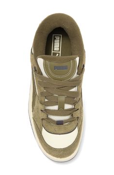 Inspired by '90s skate shoes and made for everyday comfort, this low, chunky sneaker keeps you rolling in soft suede and leather layered over breathable mesh. Lace-up style Removable insole Leather and textile upper/textile lining/synthetic sole Imported Puma has received the Fair Labor Association accreditation, which signifies that the company has effective systems and procedures in place to successfully uphold fair labor standards throughout its supply chains, including strategies and tools t Puma Low-top Suede Sneakers, Puma Suede Low-top Sneakers, Puma Logo Low-top Suede Sneakers, Low-top Suede Puma Sneakers, Low-top Suede Sneakers With Puma Logo, Puma Suede Sneakers For Sports, Suede Puma Sneakers For Sports, Puma Logo Suede Sneakers For Sports, Sporty Leather Skate Shoes With Puma Logo