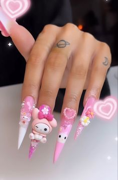 Stelleto Nails, Signature Nails, Stilleto Nails Designs, French Tip Nail Art, Nails Inspired, Bunny Nails, Diy Acrylic Nails, Glamour Nails