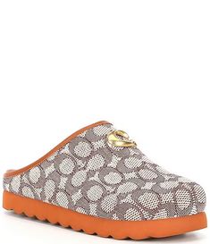 COACH Hadley Signature Jacquard Clogs | Dillard's Coach Slip On Sneakers, Coach Clothing, Coach Shoes Women, Coach Outfits, Fly Shoes, Coach Sneakers, Trendy Shoes Sneakers, Pretty Shoes Sneakers, Kicks Shoes