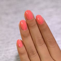 Gel Nails Coral Color, Coral Shellac Nails, Coral Dip Powder Nails, Coral Chrome Nails, Dip Powder Nails Colors Spring, Uñas Color Coral, Bright Coral Nails, Coral Gel Nails, Shellac Nails Summer