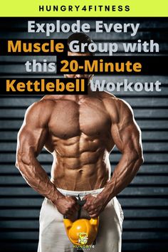 A man completing a kettlebell workout. Kettlebell Whole Body Workout, Whole Body Kettlebell Workout, Kettlebell Workout For Men, Kettle Bell Workout Men, Best Kettlebell Exercises, Full Body Kettlebell Workout, Kettle Bells, Muscle Stretches, Kettlebell Exercises