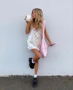 White Slip Dress Outfit, Slip Dress Aesthetic, Satin Dress Outfit, Short Slip Dress, Slip Dress Outfit, White Slip Dress, Pink Faux Fur, Dress Aesthetic, Lace Slip Dress