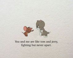 Tom And Jerry Quotes Funny, Tom And Jerry Love Wallpapers, Tom And Jerry Cute Wallpapers, Tom And Jerry Couple, Jerry Quotes, Tom And Jerry Quotes, Tom And Jerry Drawing, Tom Und Jerry, Tom And Jerry Pictures